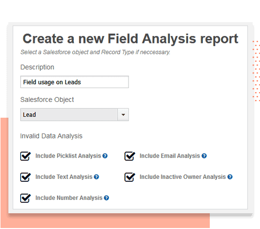 Analyze Salesforce fields